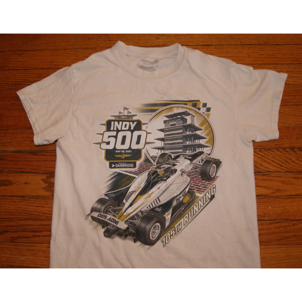 2021 Indianapolis 500 Greatest Spectacle in Racing 105TH Running Sz S T-Shirt